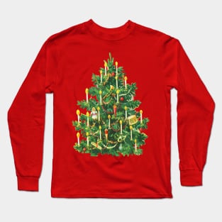 Vintage Christmas Tree Long Sleeve T-Shirt